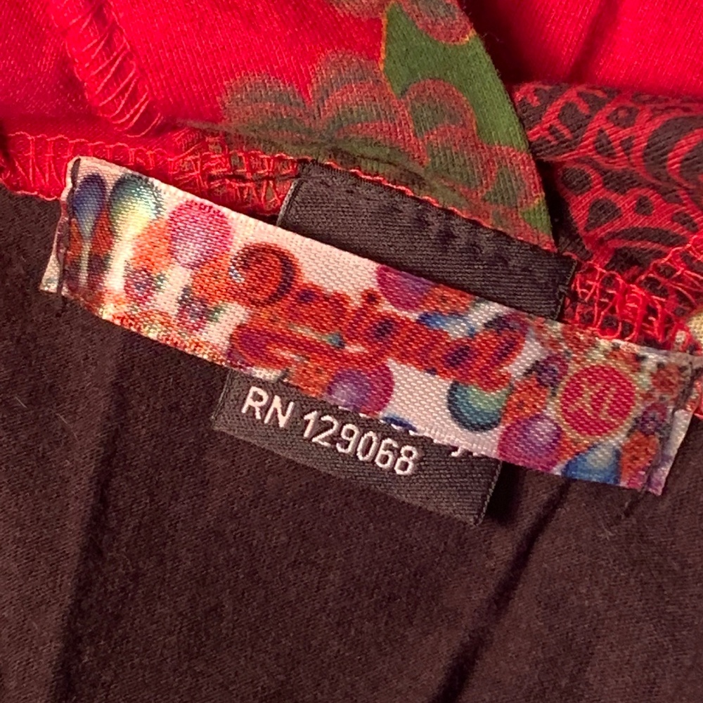 Desigual Red and Green Dress - Picture 6 of 12